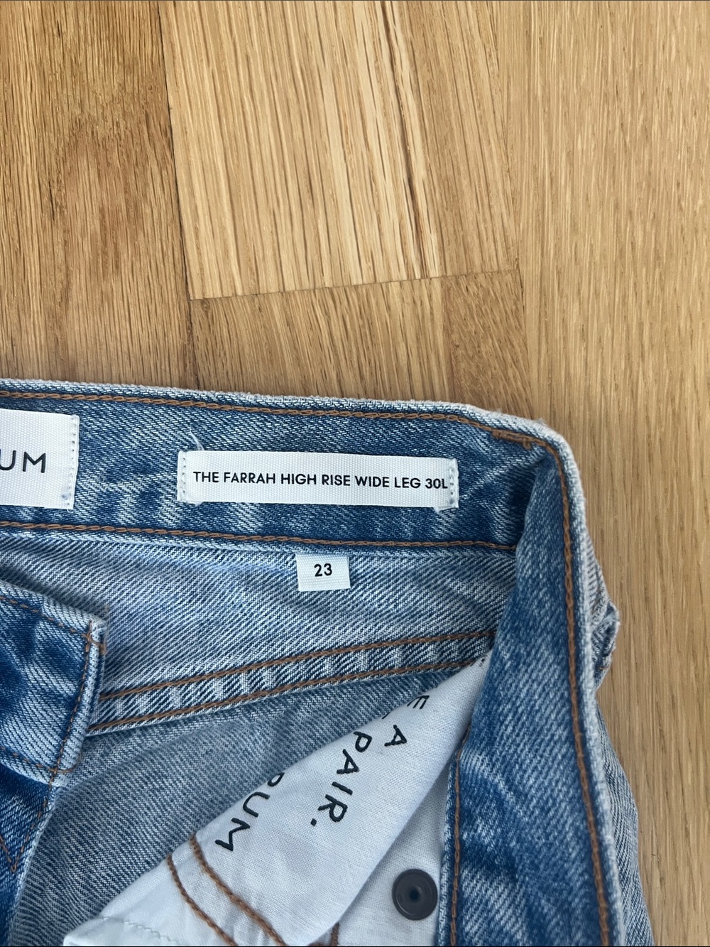 Denim Forum Farrah High Rise Wide Leg Jeans - Picture 7 of 9